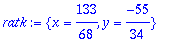ratk := {x = 133/68, y = -55/34}