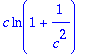 c*ln(1+1/(c^2))