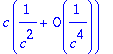 c*(1/(c^2)+O(1/(c^4)))