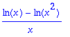 (ln(x)-ln(x^2))/x