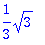 1/3*sqrt(3)