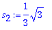 s[2] := 1/3*sqrt(3)