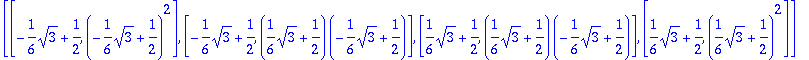 gpkolmio := [[-1/6*sqrt(3)+1/2, (-1/6*sqrt(3)+1/2)^...