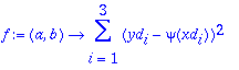 f := proc (a, b) options operator, arrow; sum((yd[i...
