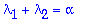 lambda[1]+lambda[2] = alpha