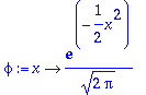 phi := proc (x) options operator, arrow; exp(-1/2*x...