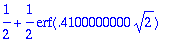 1/2+1/2*erf(.4100000000*sqrt(2))