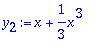 y[2] := x+1/3*x^3