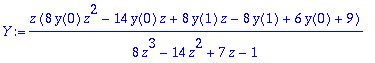 Y := z*(8*y(0)*z^2-14*y(0)*z+8*y(1)*z-8*y(1)+6*y(0)...