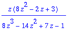 z*(8*z^2-2*z+3)/(8*z^3-14*z^2+7*z-1)