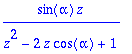 sin(alpha)*z/(z^2-2*z*cos(alpha)+1)